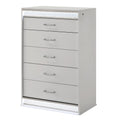 Glam - 5 Drawer Chest & LED Lighting - White