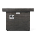 Anchorage - Wood Square Fire Pit 40, 000 Btu - Gray