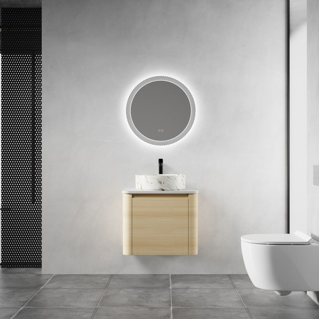 Mounted Bathroom Vanity & Art Sink, Soft Close Door