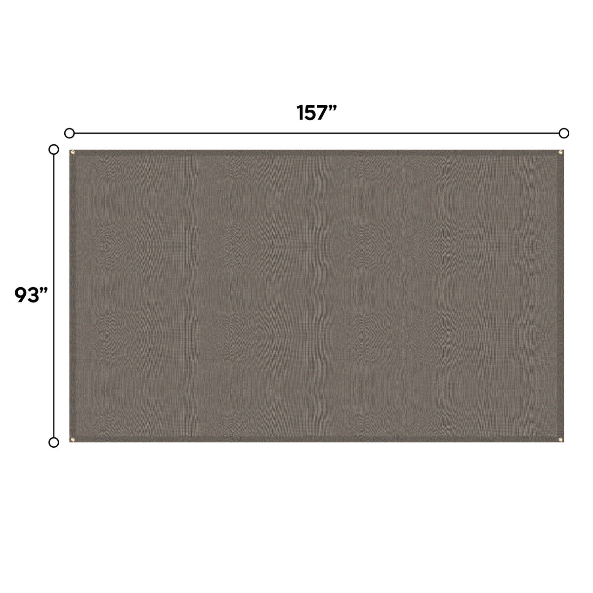 13' X 7.7' Outdoor Pergola Sun Shade Cover Cloth Patio Canopy Hdpe Permeable With Grommets - Brown