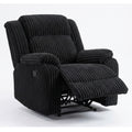 Motion Recliner Chair With Plush Armrests For Living Room, Soft Seat - Black