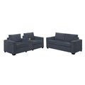 Elegant Simple Sofa Set With Console Cup Holder And Loveseat