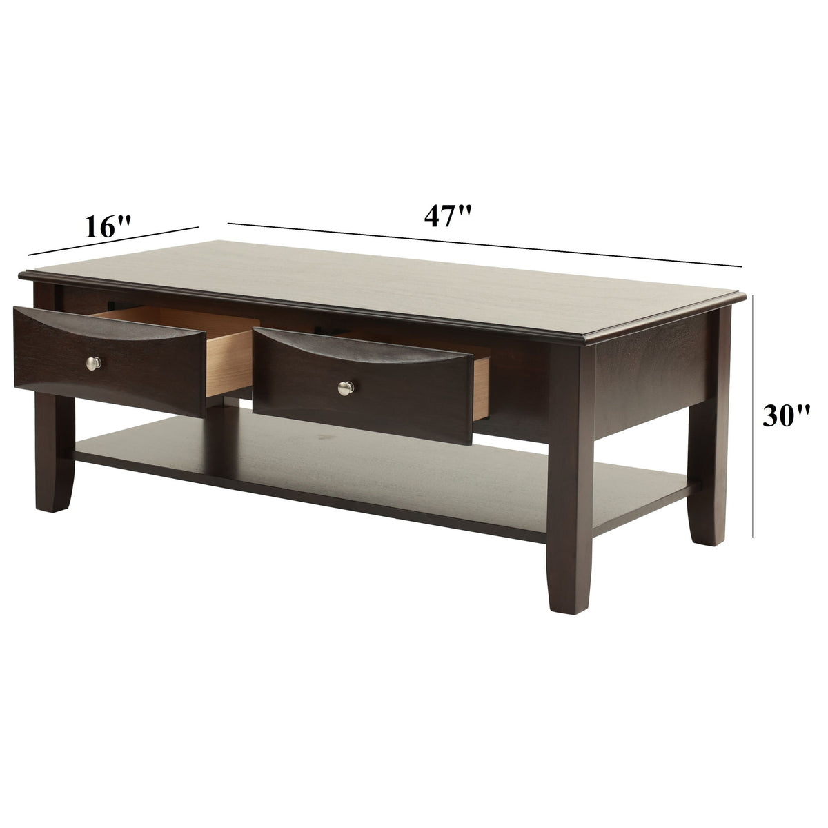 Simple Style Table With Shelf