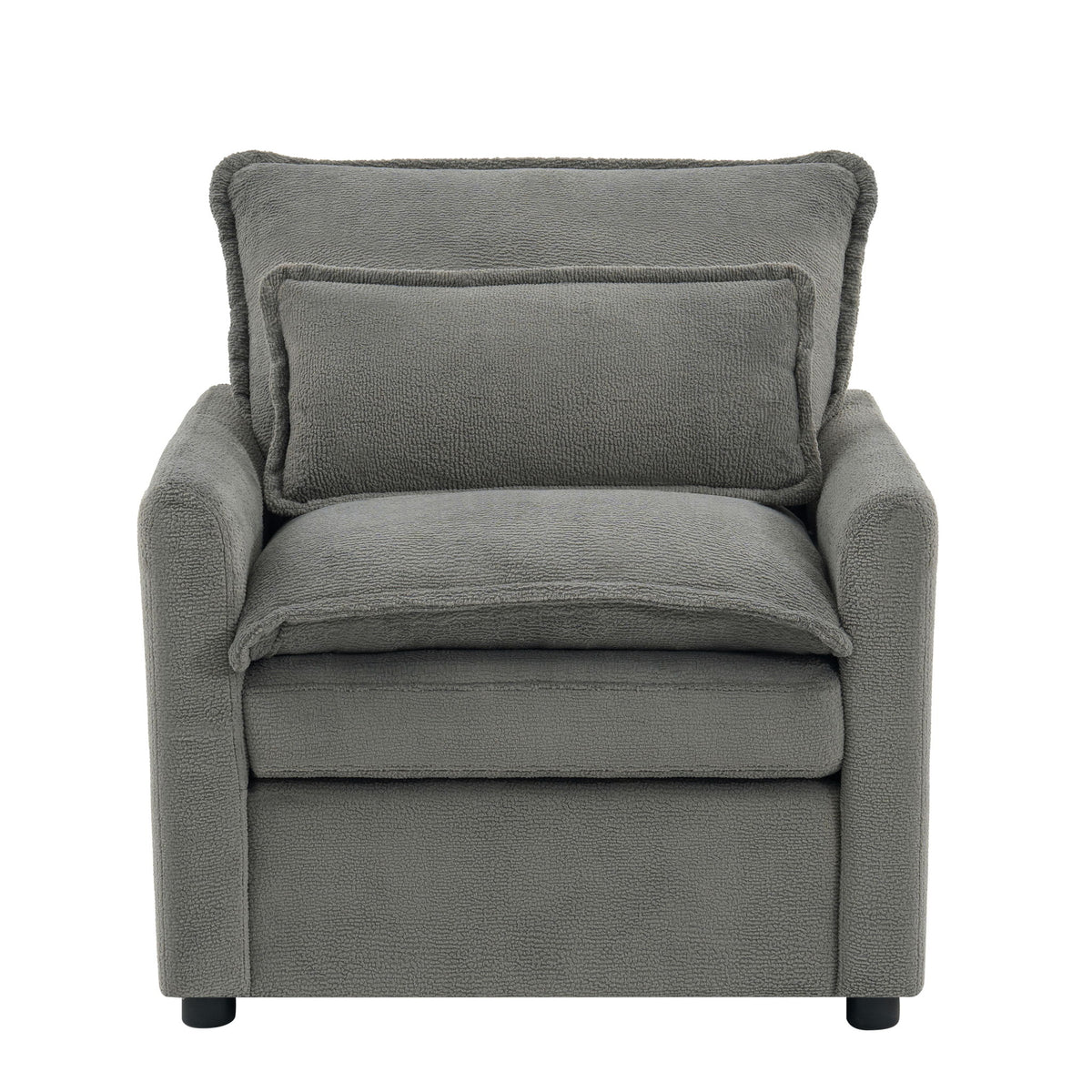 Modern Single Seat Accent Chair With Side Storage Pockets
