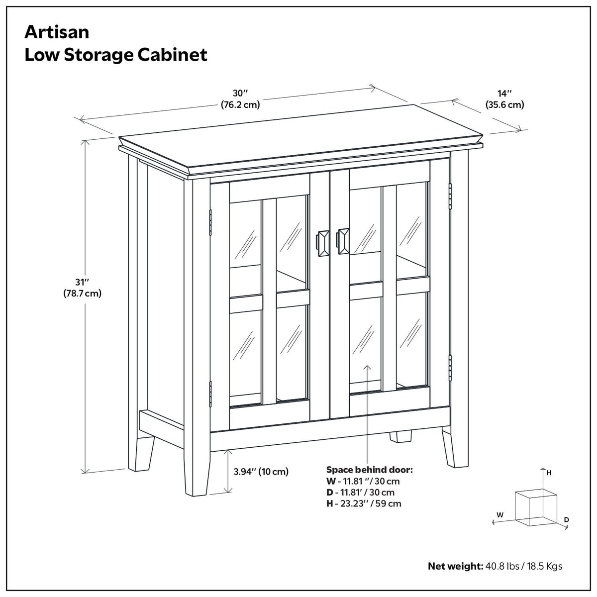 Artisan - Handcrafted Low Storage Cabinet