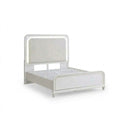 Bed With LED Lights Panel Headboard And Footboard Frame