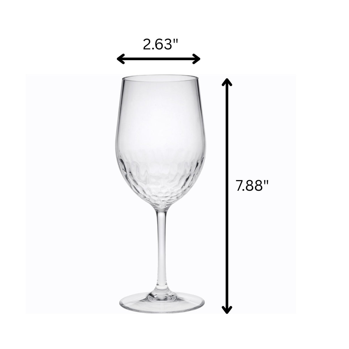 Tritan Hammer - Leadingware Unbreakable Design Plastic Wine Glasses (Set of 4), Bpa Free, 12Oz - Clear