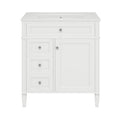 Bathroom Vanity With Top Sink, Modern Bathroom Storage Cabinet With 2 Drawers And A Tip-Out Drawer