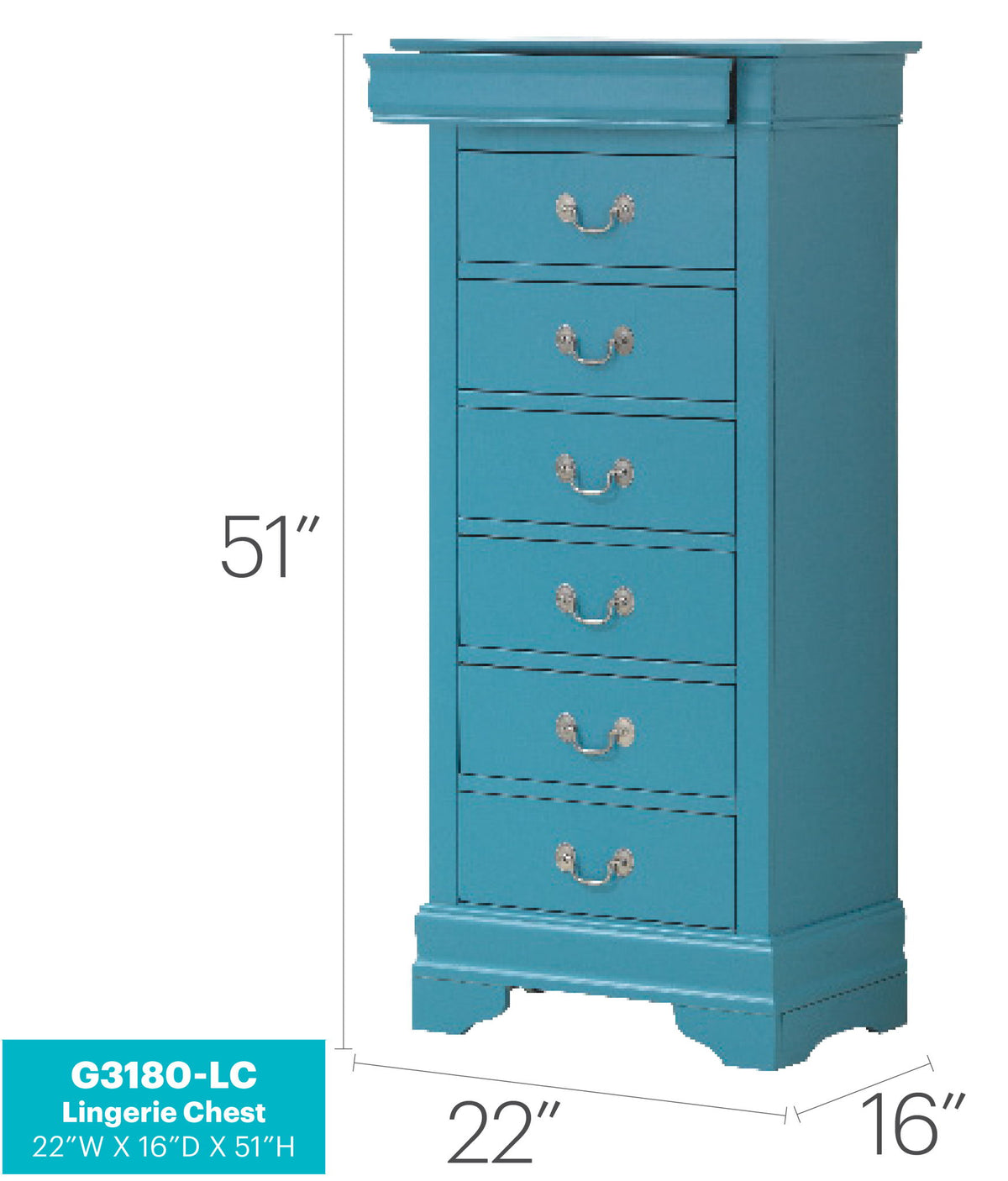 Traditional Style Lingerie Storage Chest