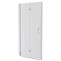 Frameless Bi Fold Shower Door With Tempered Glass - Chrome