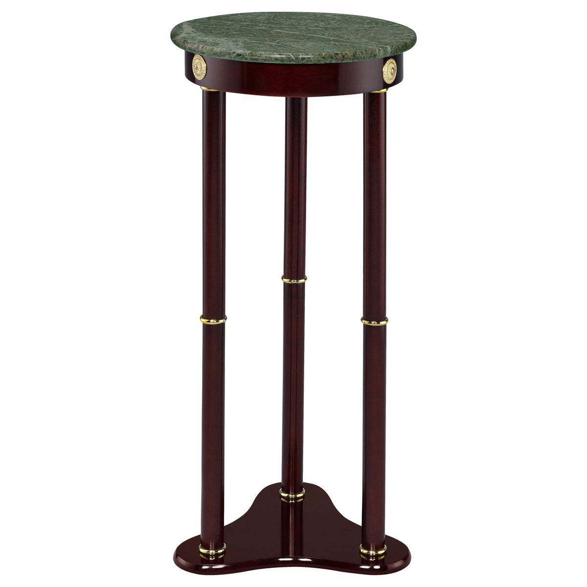 Elna - Accent Side Table With Round Top Plant Stand - Brown