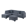 Sectional Sofa Set With Reversible Left / Right Chaise And Matching Cocktail Ottoman