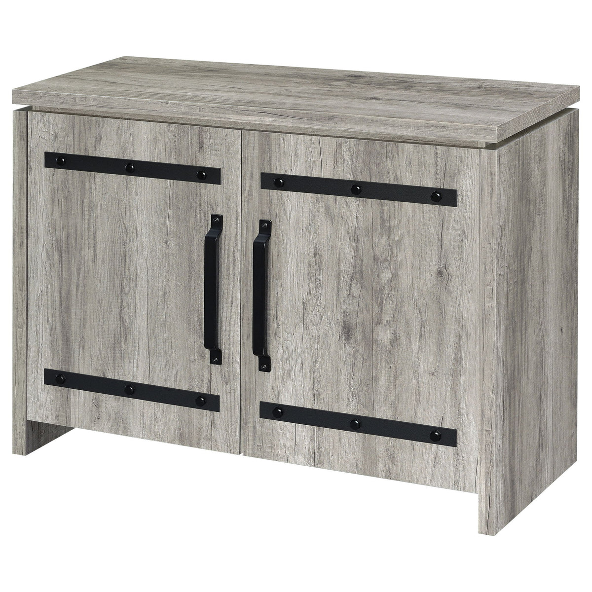 2 Door Accent Cabinet With Accents - Gray