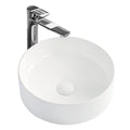 Round Vessel Bathroom Sink Bowl - White