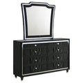 Mika - 8 Drawer LED Dresser With Mirror - Black