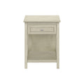 Accent End Table, 2 Tier, Storage Drawer, Transitional Style
