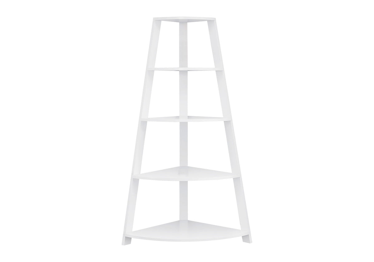 Bookshelf, Bookcase, Etagere, Corner, 4 Tier, Office, Contemporary & Modern