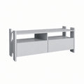 TV Stand For TVs Up To 55" With Open Shelves And 2 Drawers - White