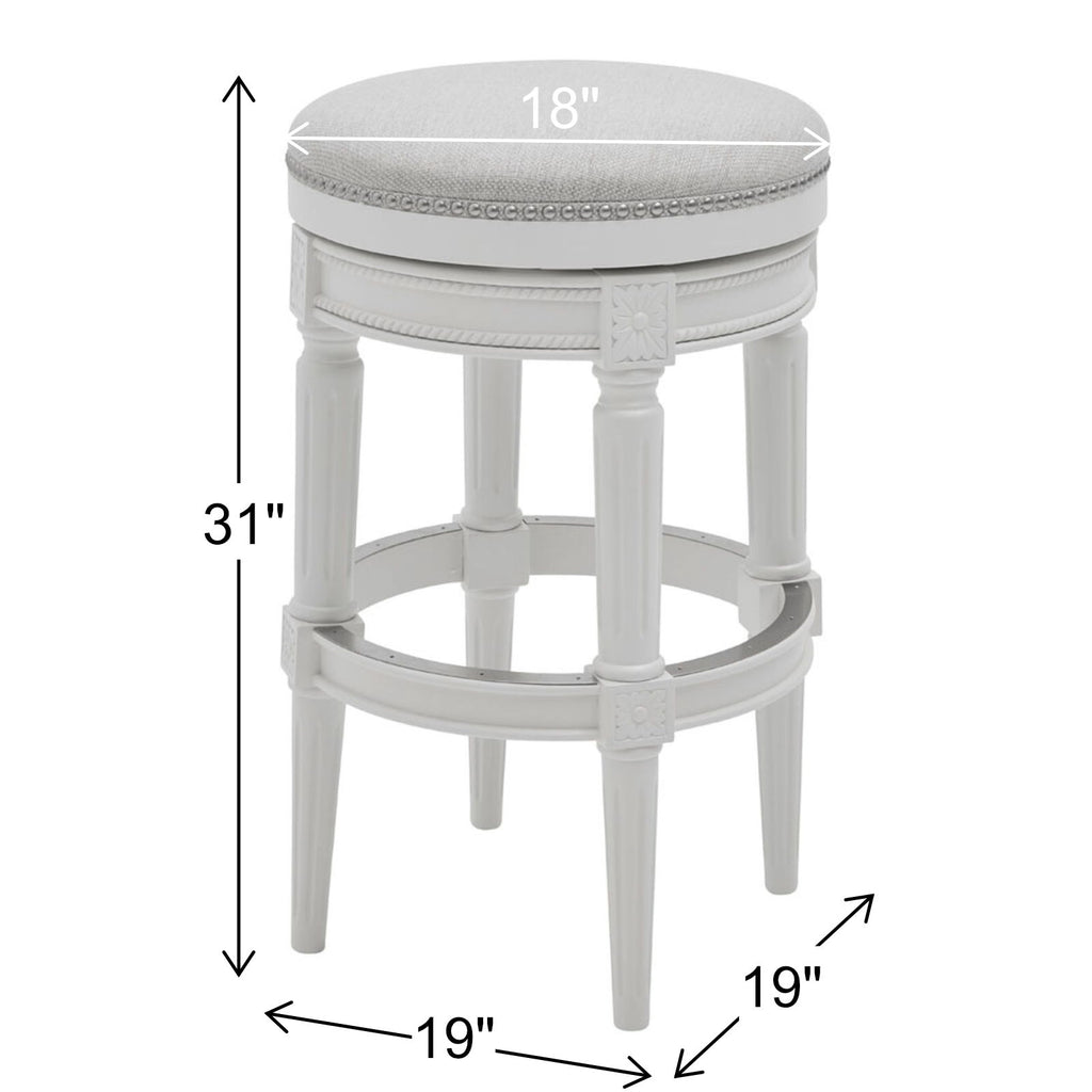 Rustic Elegance Backless Swivel Stool