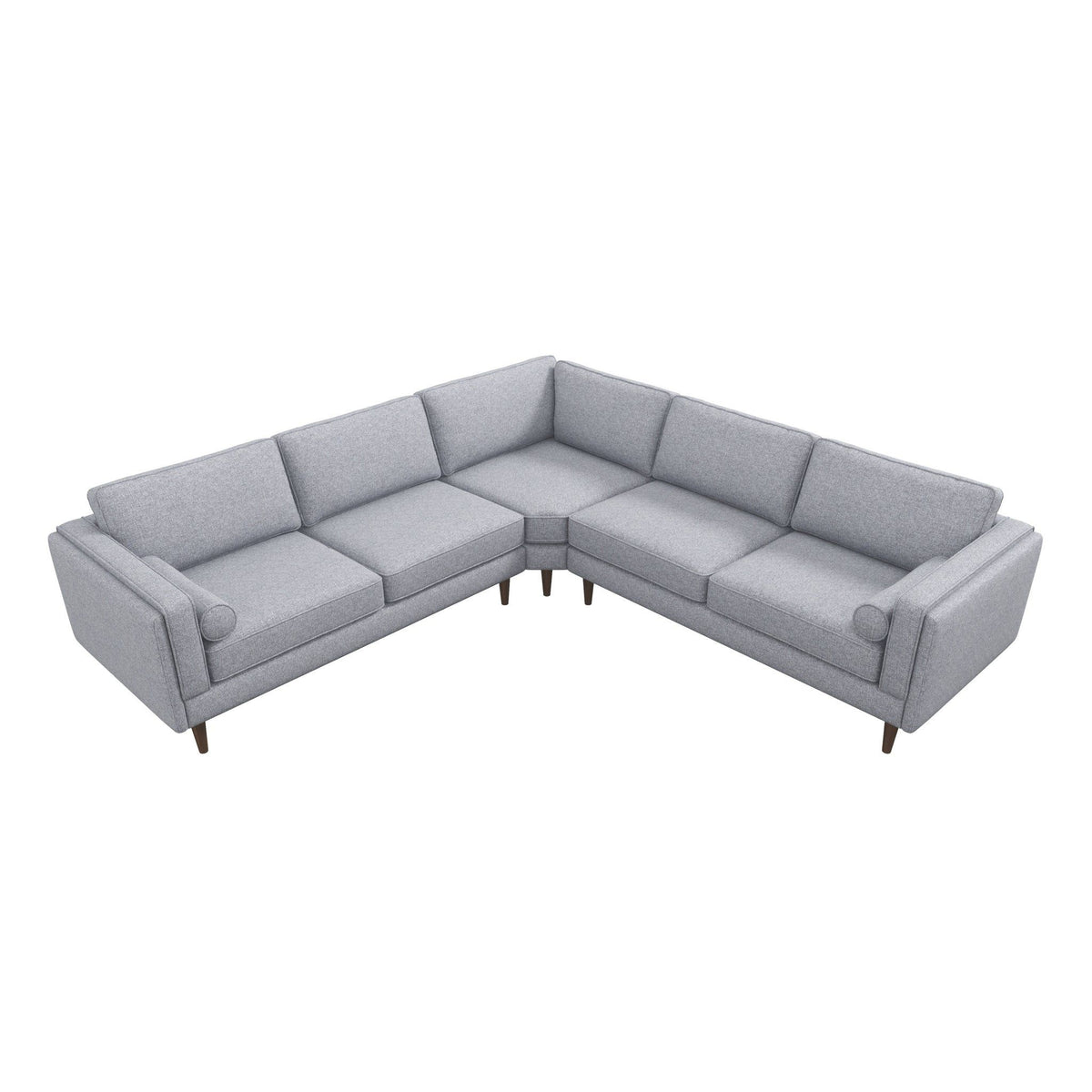 Amber - Corner Sectional Sofa - Light Gray