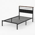 Platform Bed Frame With Charging Station & Headboard Storage