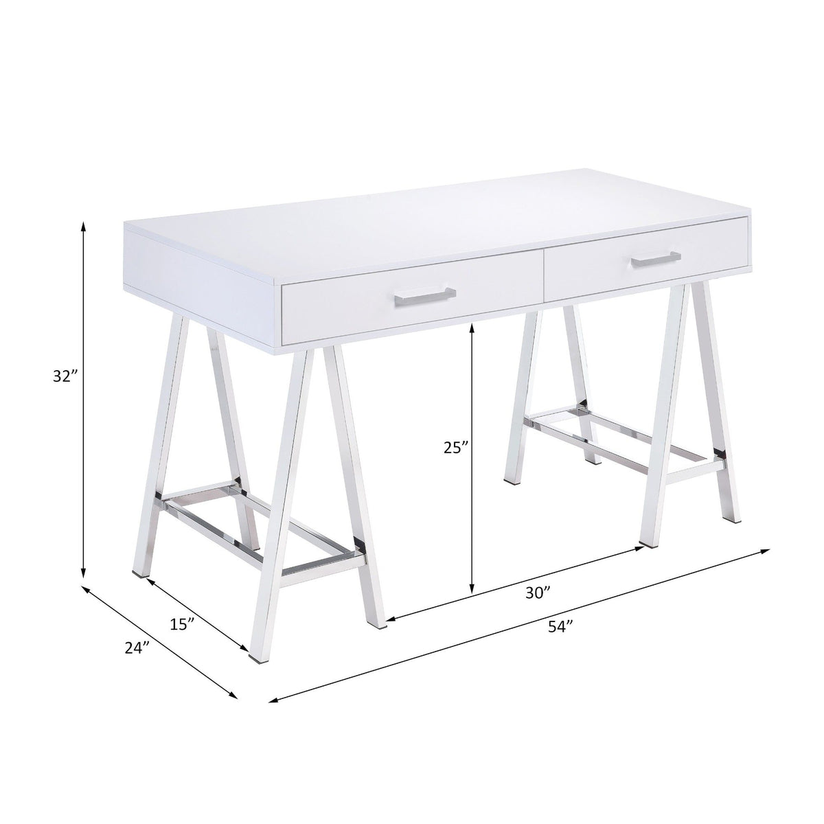 Coleen - High Gloss Writing Desk With USB