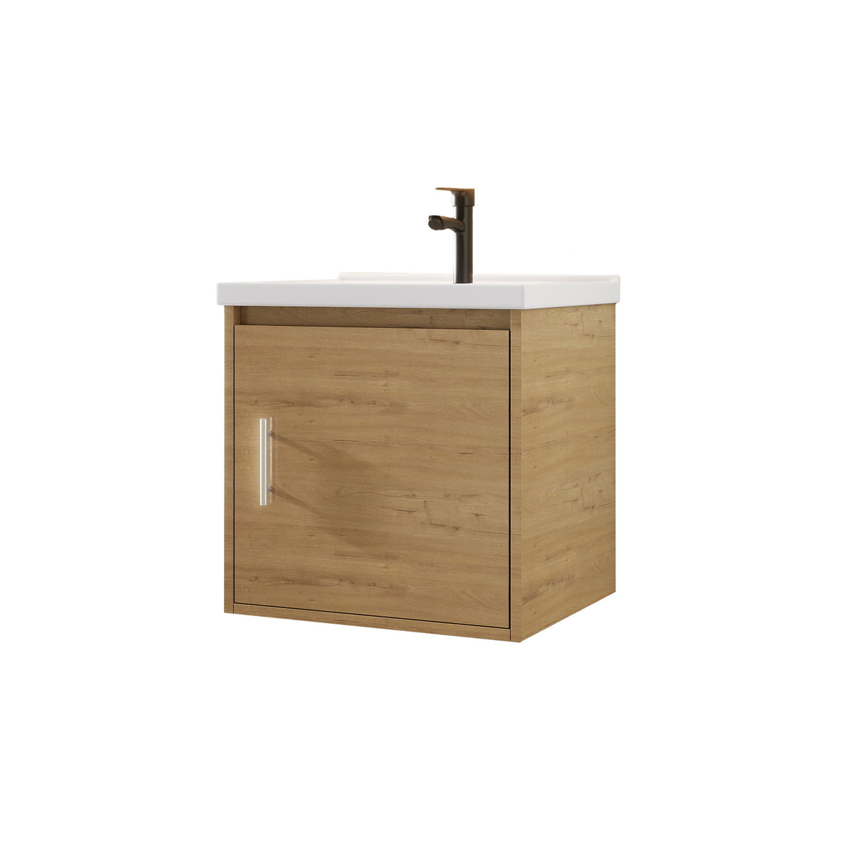 Floating Bathroom Vanity Combo, Wall Mounted Cabinet With Sink & Soft Close Doors For Small Bathrooms