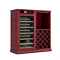 69 Bottle Wine Fridge With Touch Control, LED Lighting, Humidity Regulation - Cherry