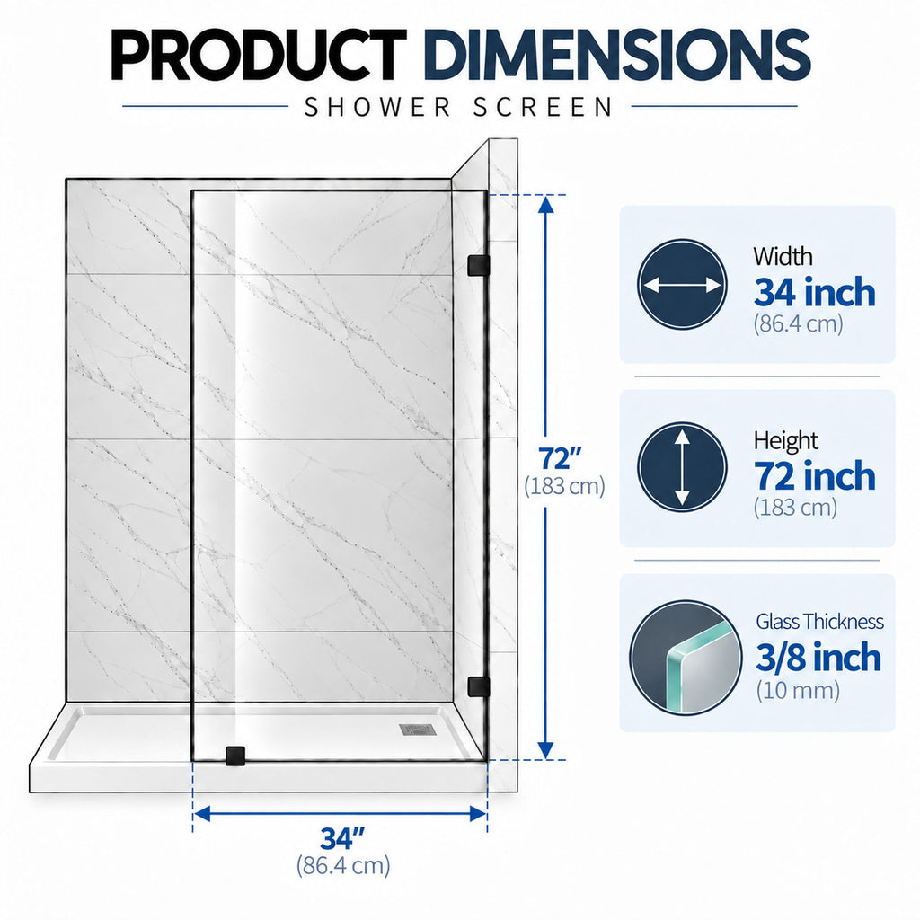 Frameless Walk-In Shower Glass Panel