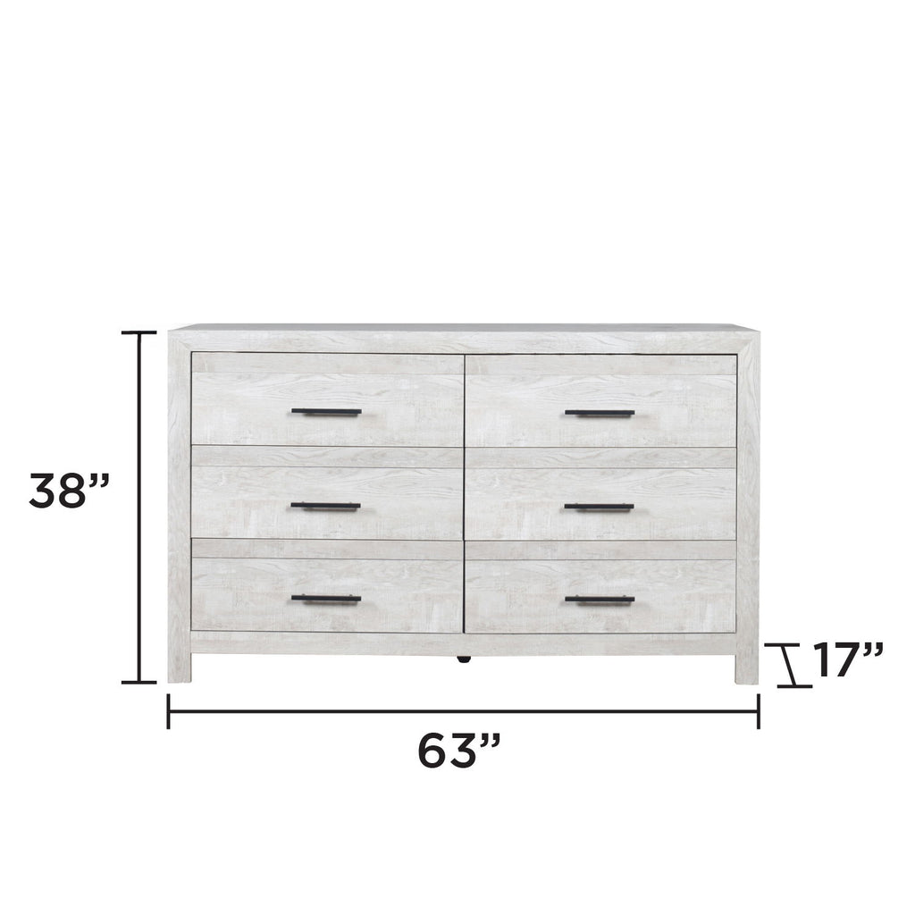 6 Drawer Dresser - Natural / Rustic