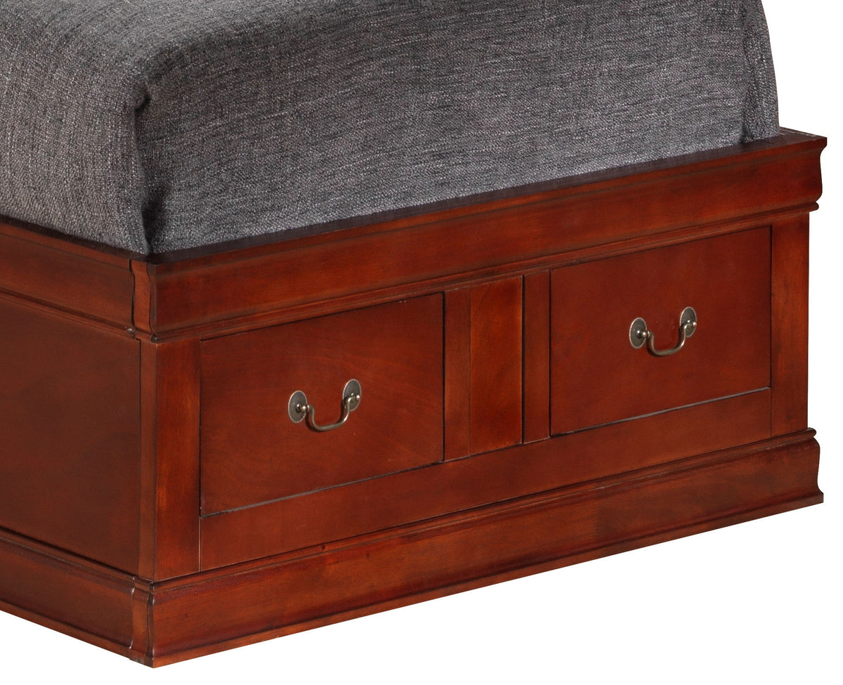 Traditional Style Bookcase Storage Bed
