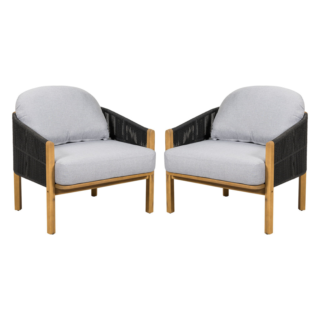 Grotta - Outdoor Wood Club Chair (Set of 2)