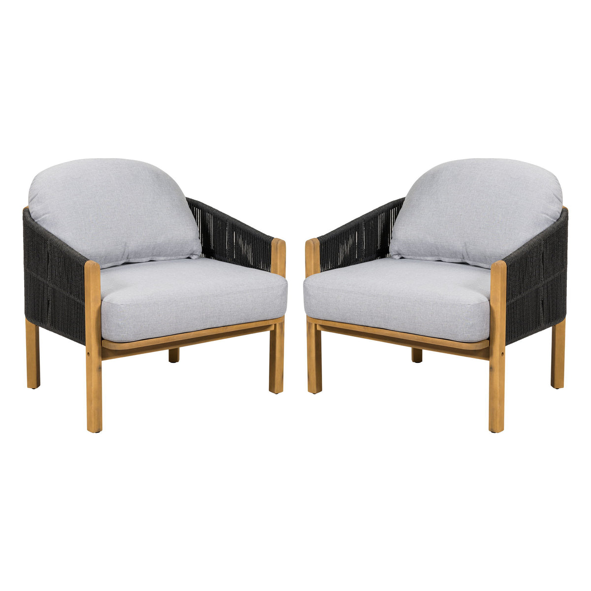 Grotta - Outdoor Wood Club Chair (Set of 2)