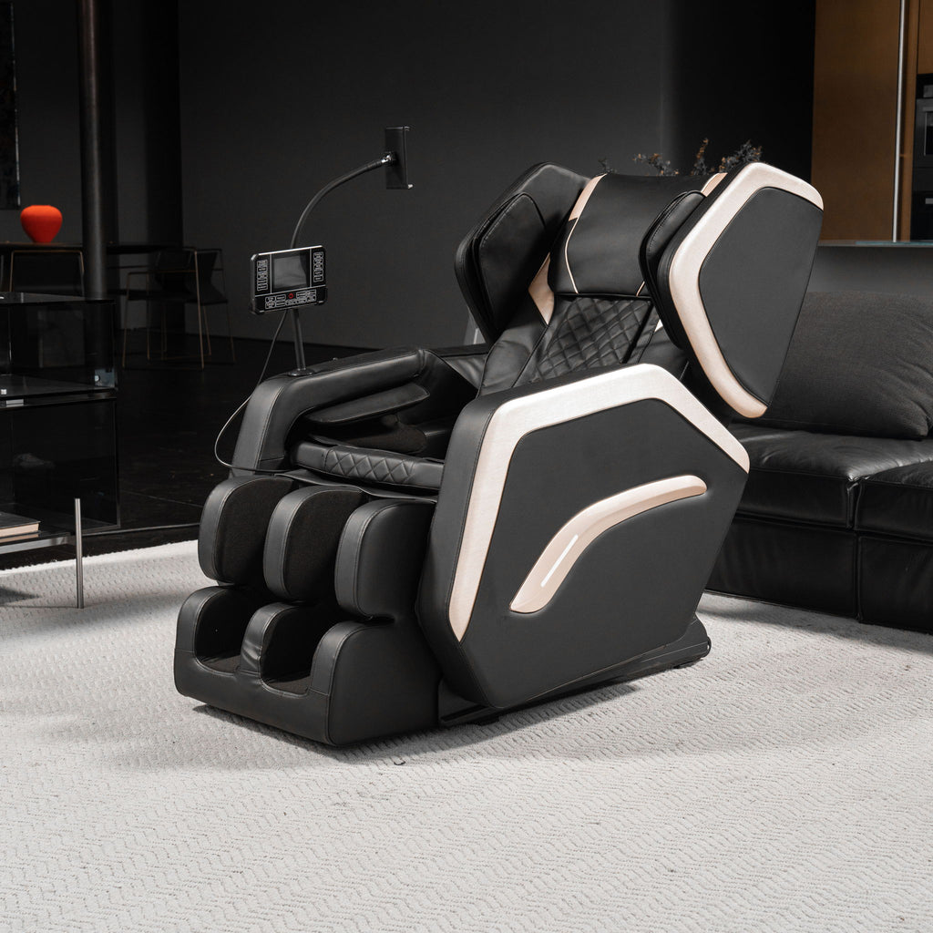 Zero Gravity Massage Chair Recliner With 10 Massage Heads And Full Body Air Pressure - Black
