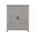 Potting Bench With Storage Cabinet And Metal Table Top For Outdoor