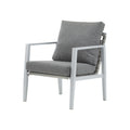 Modern Lounge Chair With Rope Accents And Cushions