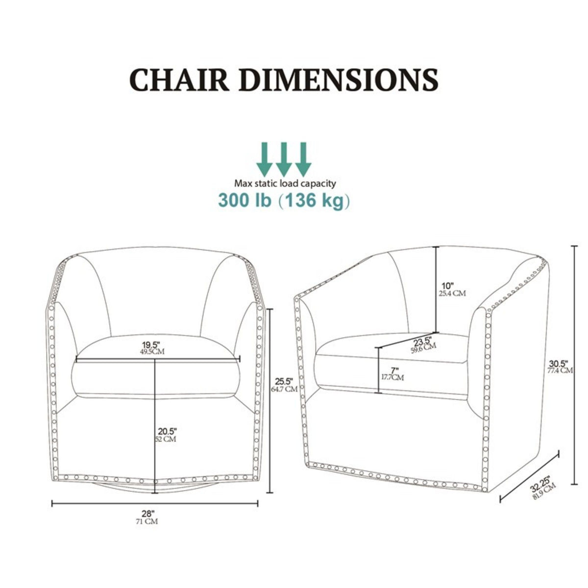 Luxurious Chair With 360 Degree Rotation