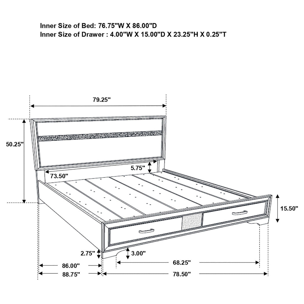 Corbin - Glittering Bedroom Set