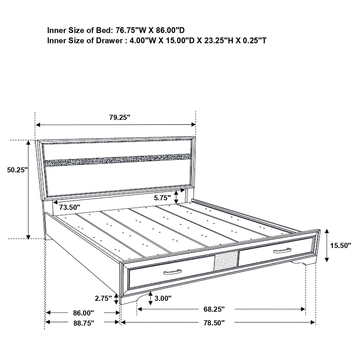 Corbin - Glittering Bedroom Set