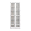 Industrial Metal Kitchen Pantry Cabinet With Adjustable Shelves - White