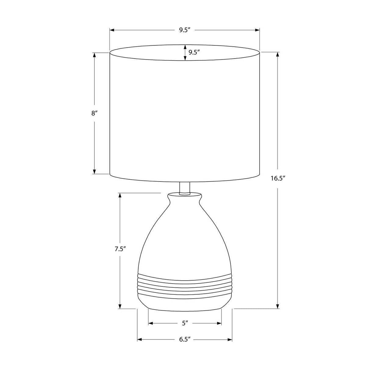 Lighting, Modern Table Lamp - Cream