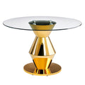 Round Dining Table - Gold
