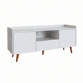 TV Stand For TVs Up To 60" With Open Storage Shelf, 2 Doors, 1 Drawer And Cable Management