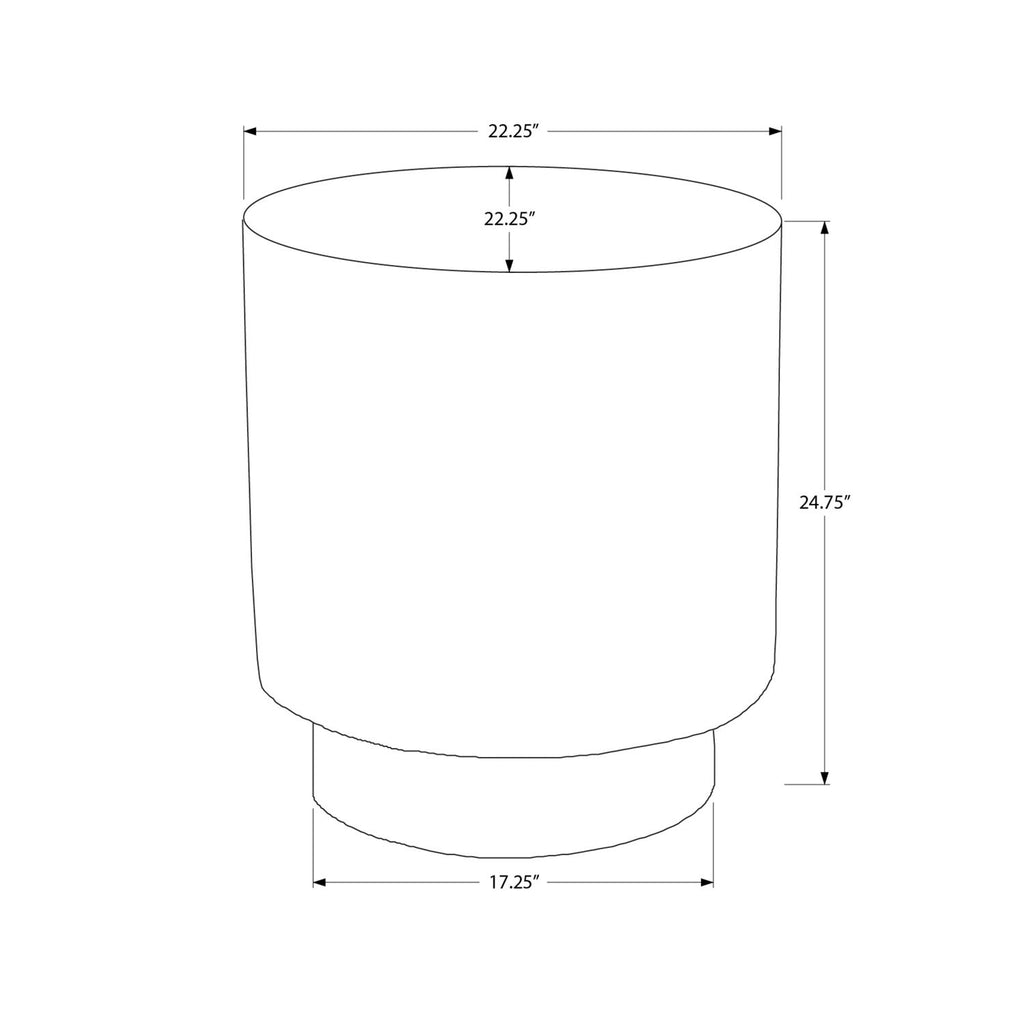 Round Accent Table, Indoor Outdoor - White