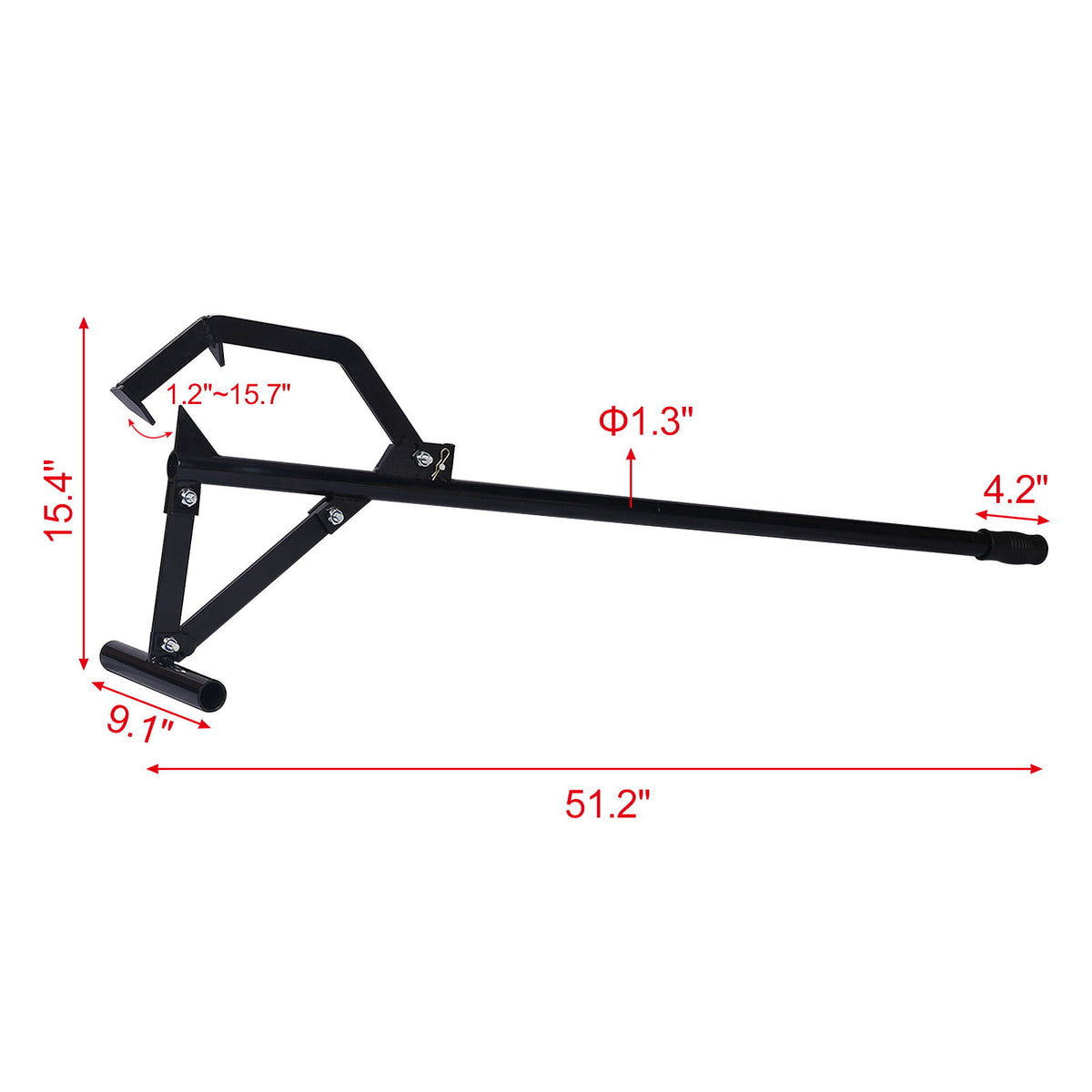 Timberjack Triple Thick Log Lifter Heavy-Duty Log Jack - Black