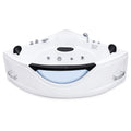 Xavier - Double Corner Massage Bathtub - Milk White