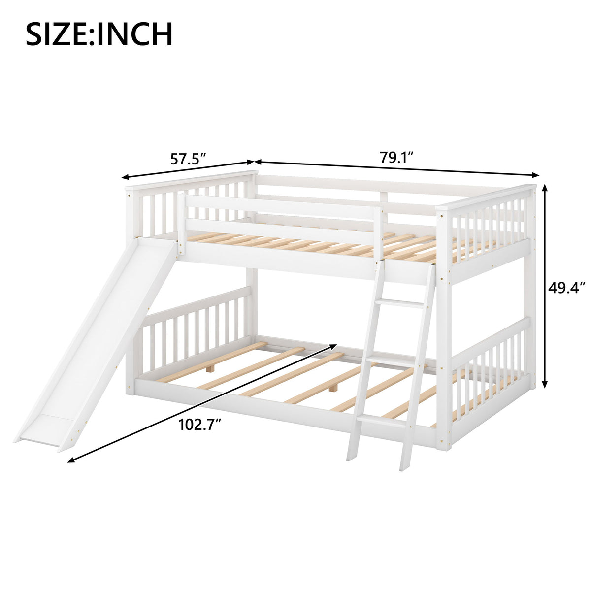 Bunk Bed & Convertible Slide And Ladder