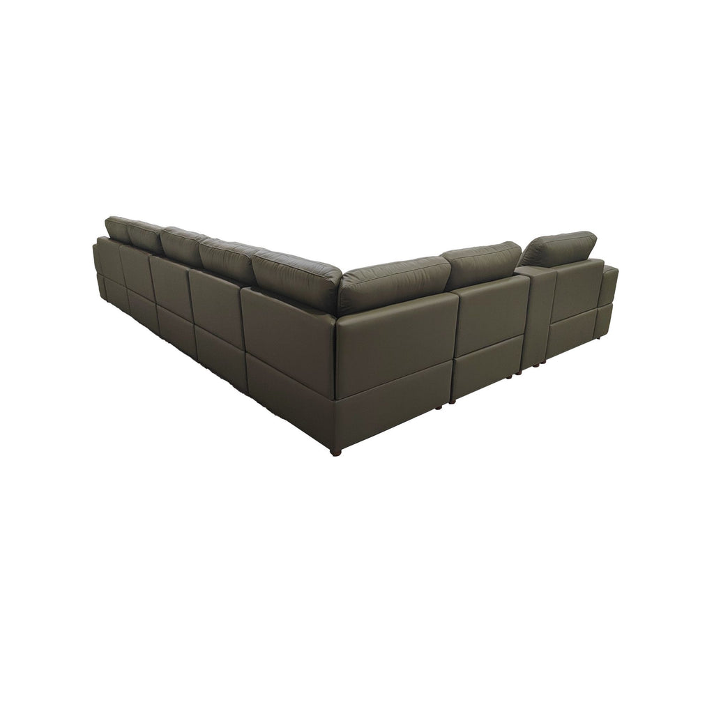 Modular Sectional With Large Square Arms, Custom Configuration