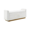 Upholstered Storage Bench With Safety Hinge