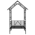 Garden Arch With Bench Turned Into Flower Stand Climbing Plants Support Outdoor - Black